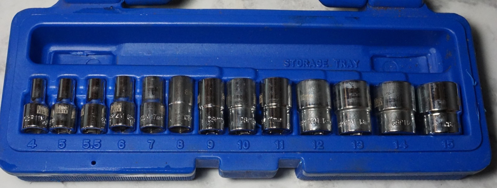 (RI4) Cornwell CBP1M 13pc Metric Socket Set 1/4 Inch Drive 6 Point Chrome Finish