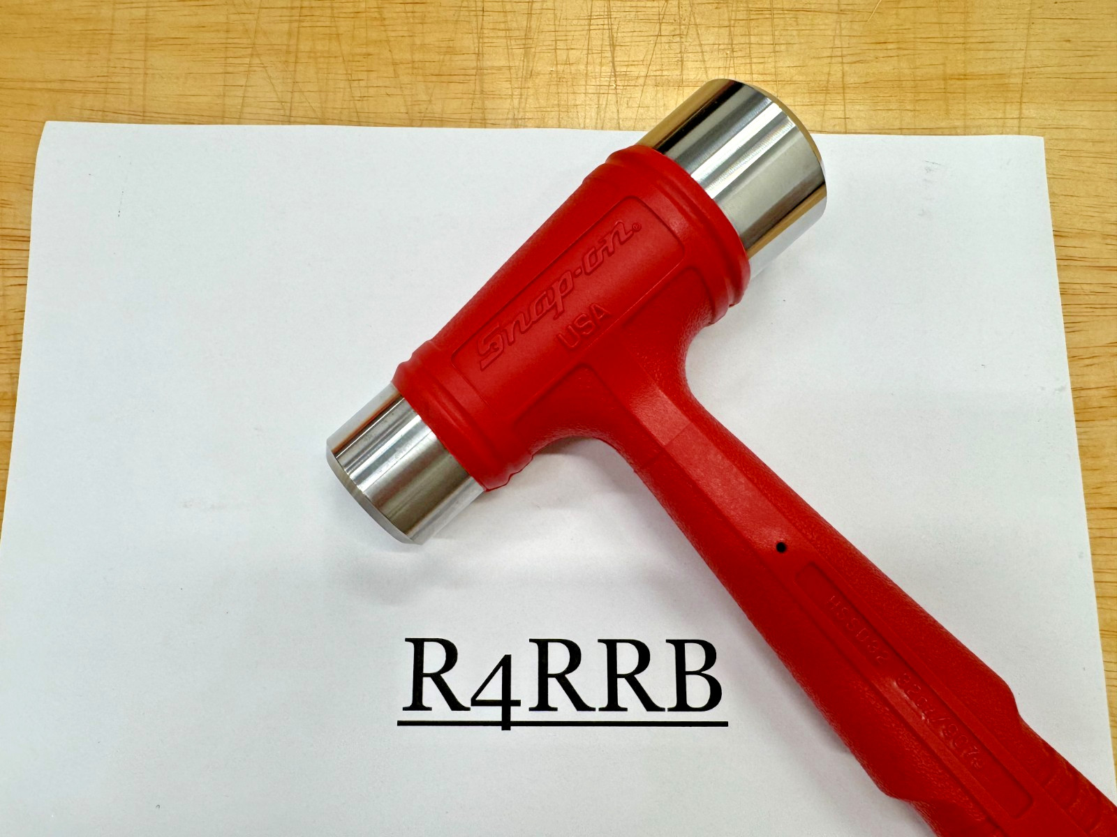 Snap-on Tools USA NEW RED 32oz / 907g Dual-Face Drilling Dead Blow Hammer HSSD32