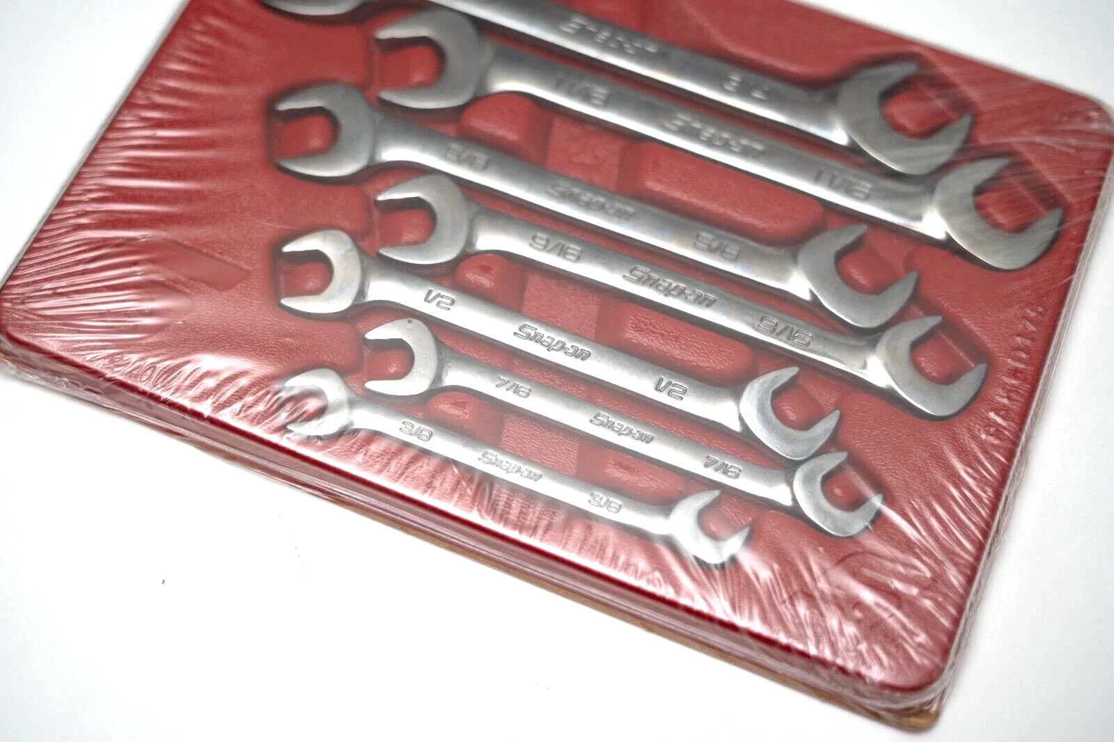 Snap-on Tools SVS807A 7pc SAE 3/8″-3/4″4-way Angled Head Open Wrench NEW USA