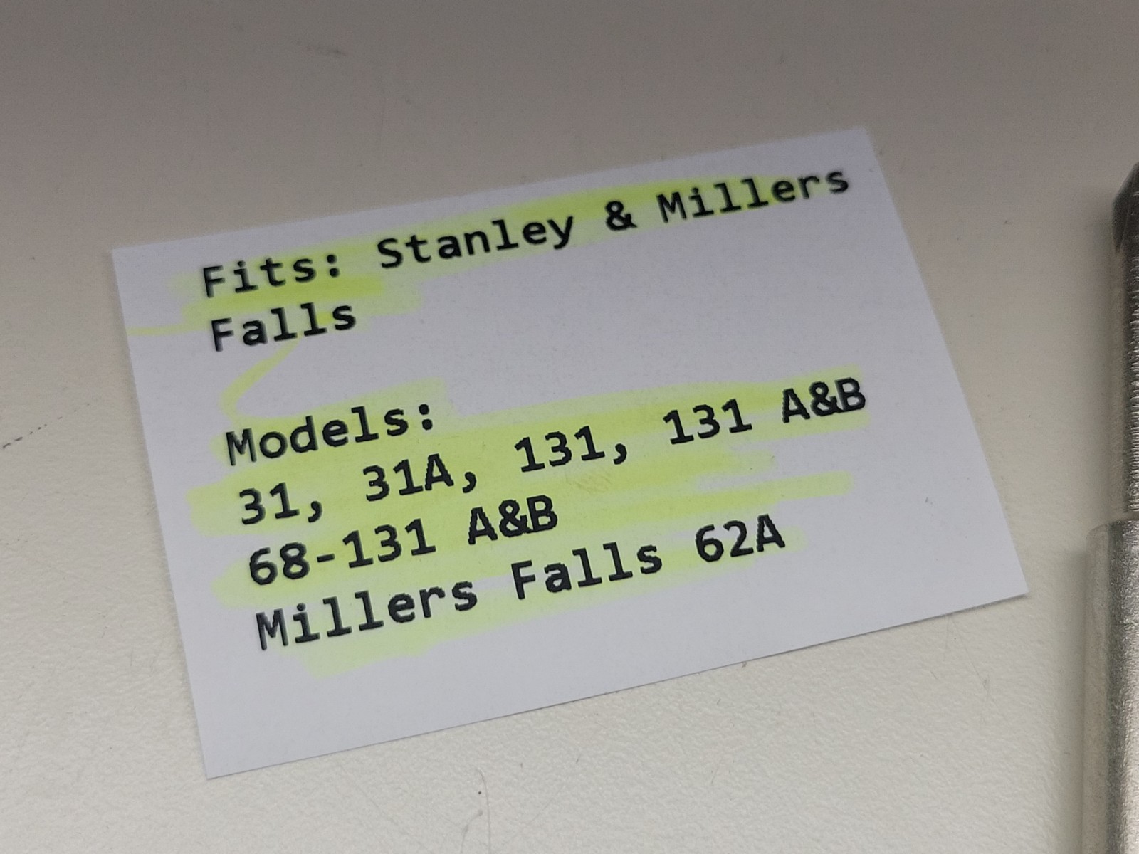 Stanley Phillips & Flat Tip 31 131 68-131 62A Set Fits Millers Falls NOS USA