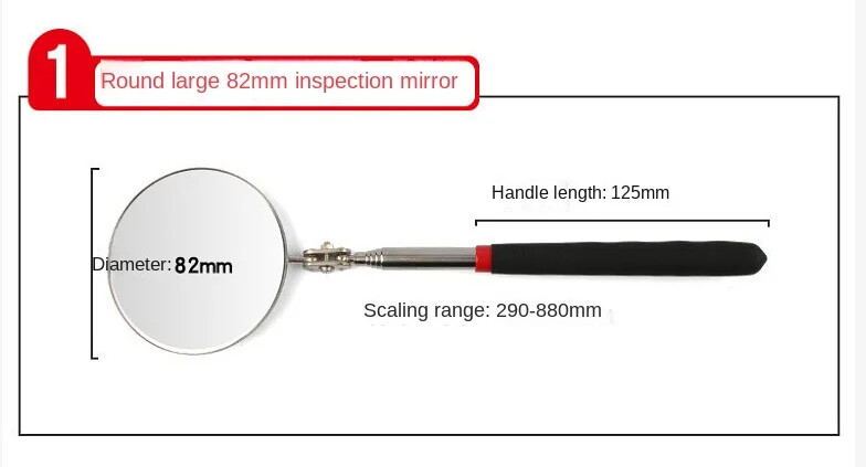 Car Adjustable Telescopic Inspection Circular Mirror Angle Observation Pen Tool