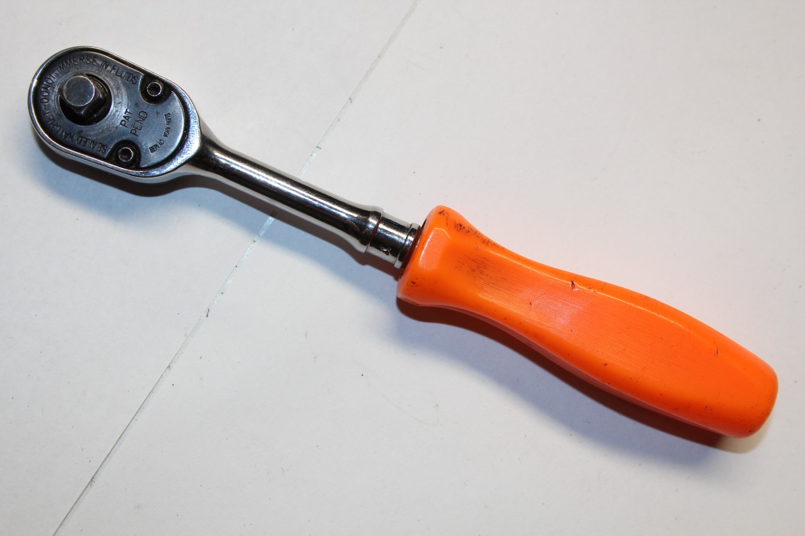 SNAP-ON TOOLS 1/4″ Drive ORANGE Hard Grip Handle Ratchet THLD72 USA