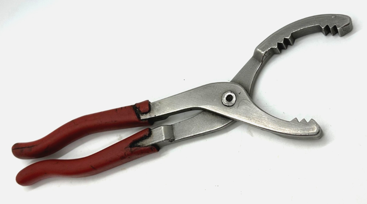 🇺🇸 VIM Tools USA Oil Fuel Filter PVC Pipe 10.5” Long Gripping Pliers Red Grip
