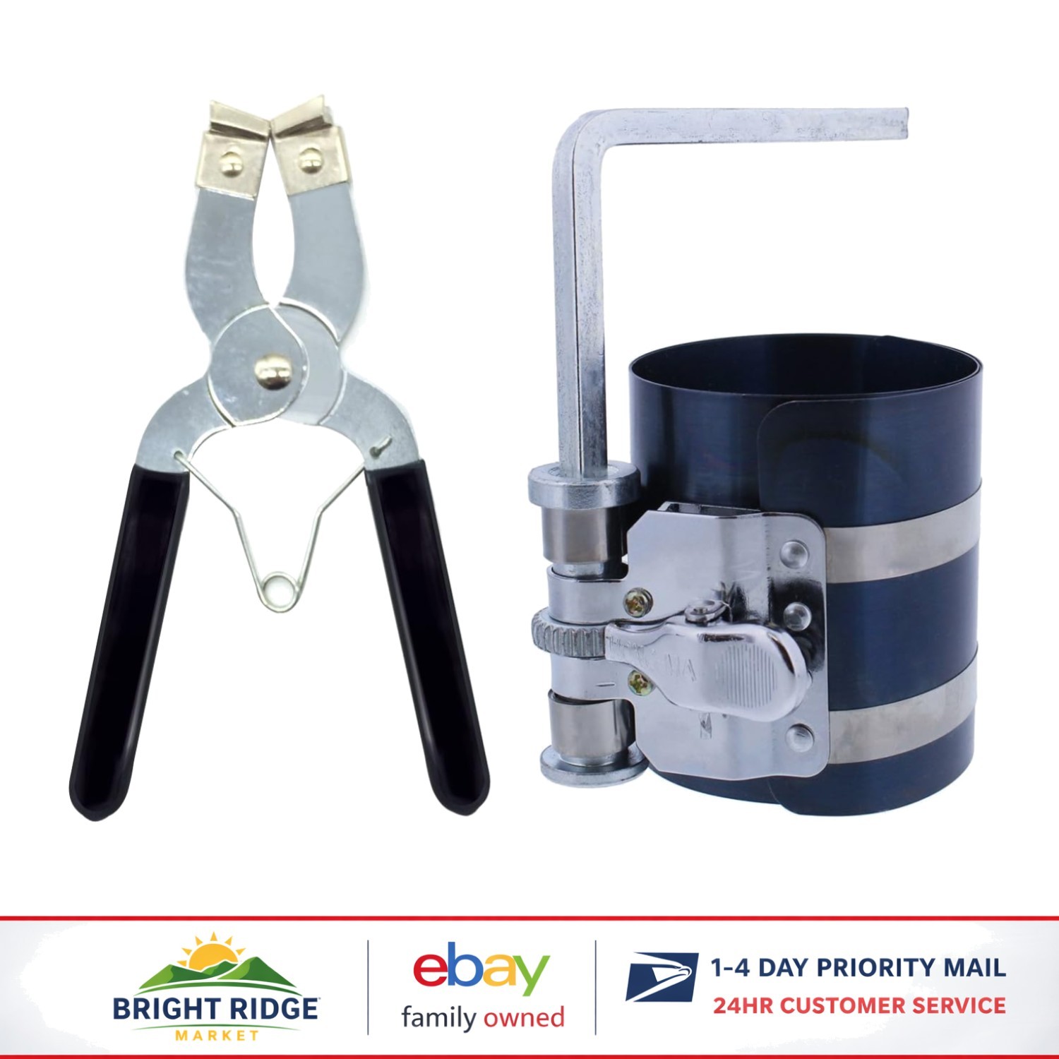 Car Engine Piston Ring Tool Kit with Carbon Steel Construction and Strong Spring