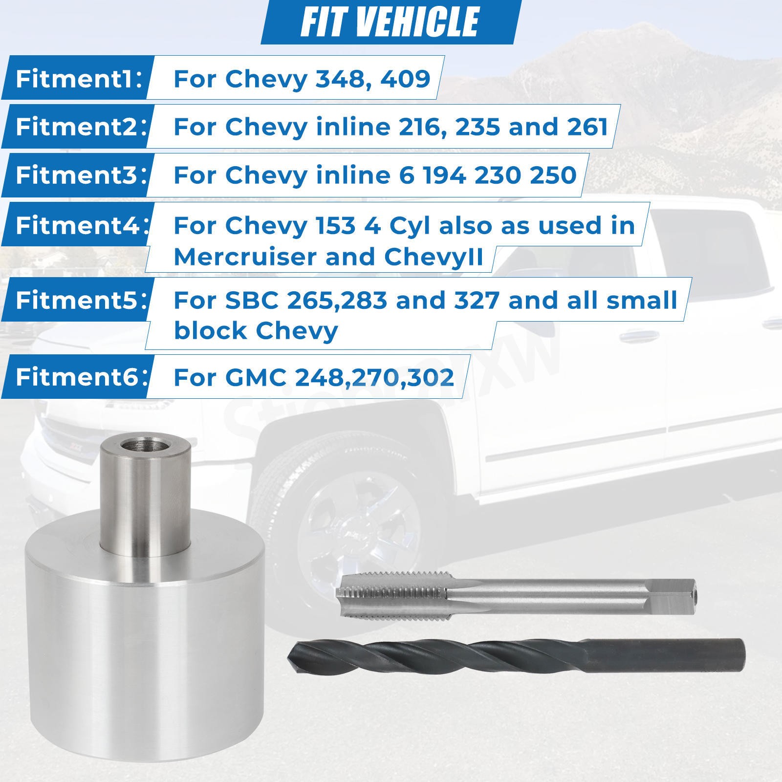 Crankshaft Drilling Fixture Balancer bolt Kit For GMC Chevy 283 327 250 235 261
