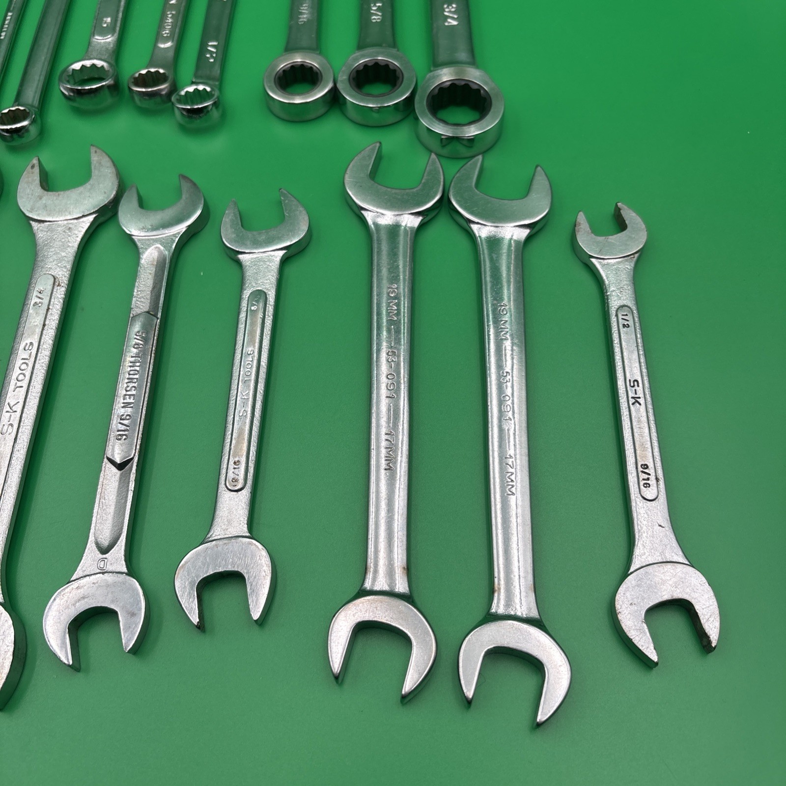 Combination Box Wrench Lot Mixed Brands Incomplete Random Mostly Unbranded 25 PC