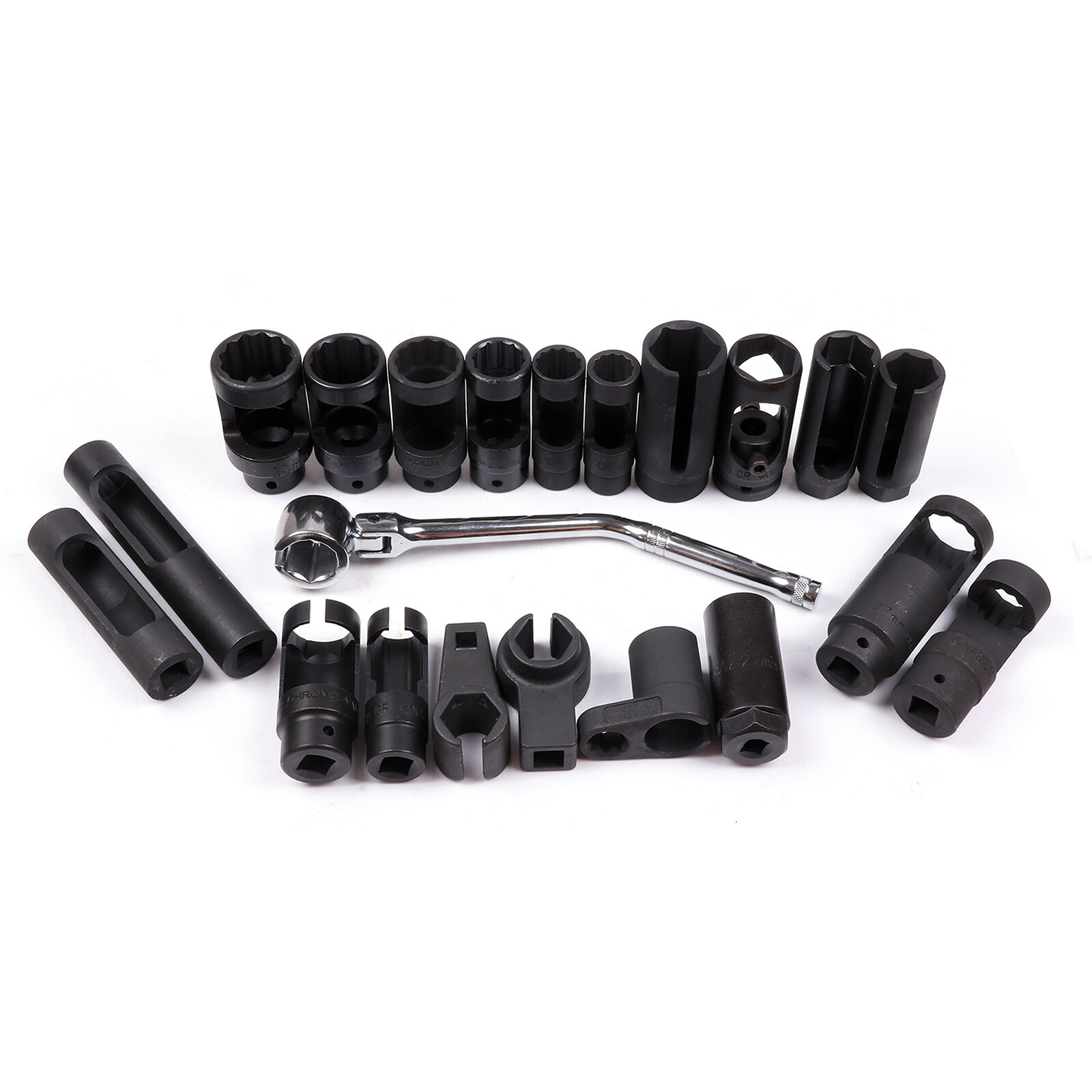21Pcs Oxygen Sensor CRV Sockets Automotive Vacuum Switch Sending Off Set Wrench