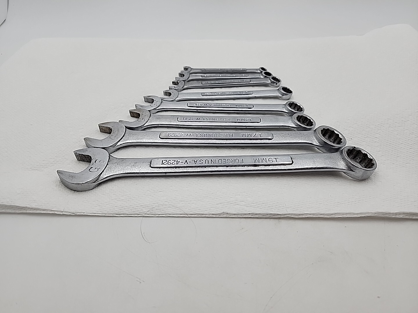Craftsman 8pc Metric Combination Wrenches Series-V-&-VV- 19 17 14 13 10 9 8 6 MM