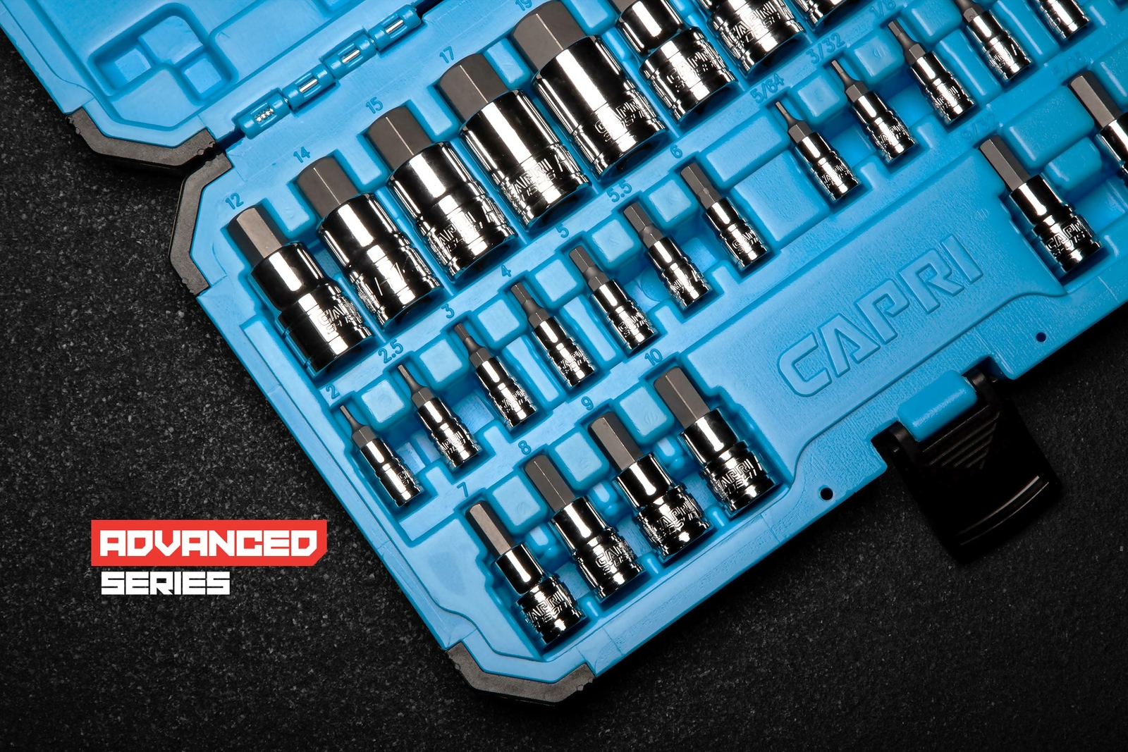 Capri Tools Master Hex Bit Socket Set, Metric and SAE, Advanced Series, 32-Piece