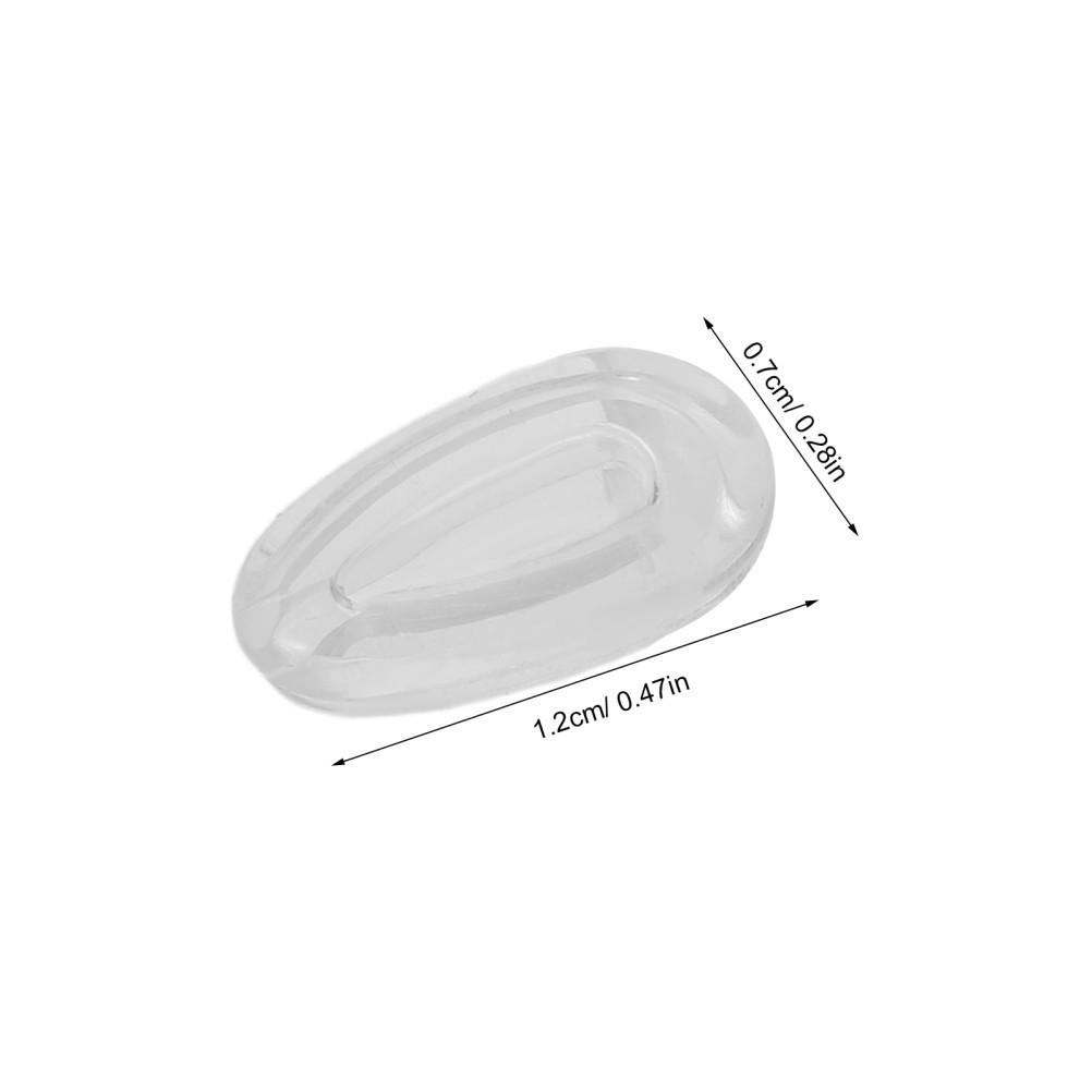 10 Pairs Transparent Silicone Nose Pads For Glasses Eyewear Nose Bridge Support