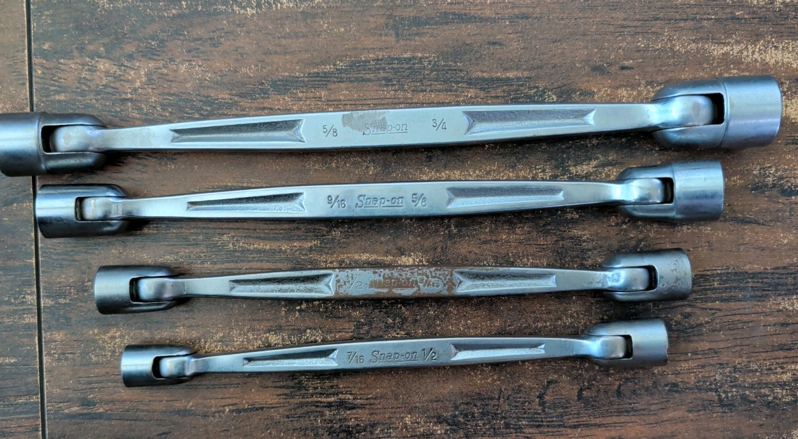 Snap-On Tools Double End Flex Socket Head Wrench Set Of 4 SAE 12pt FH Series