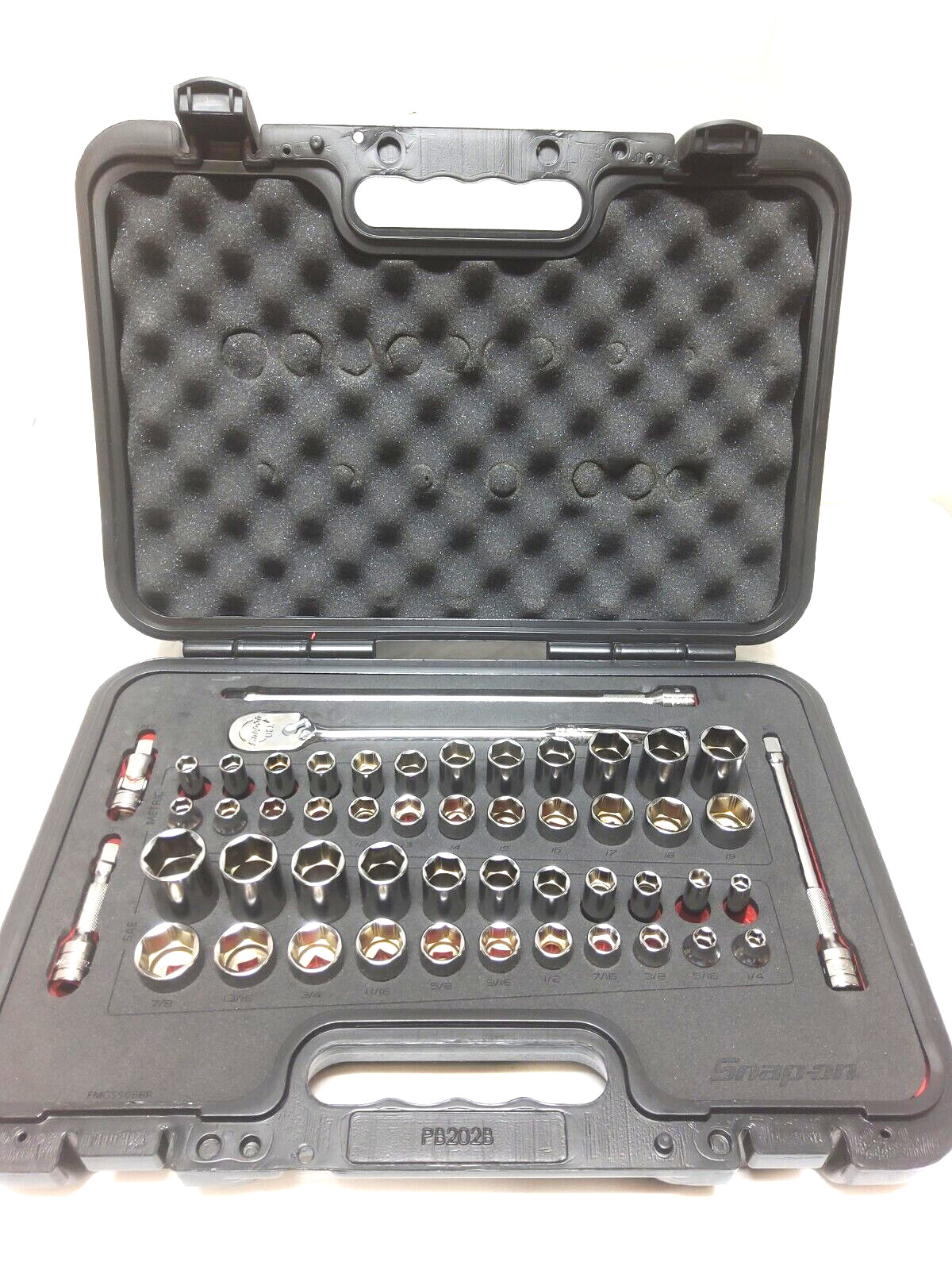 New Snap-on 51-pc 3/8″ Drive 6-pt Metric SAE general service FOAM set 251FSMBFR