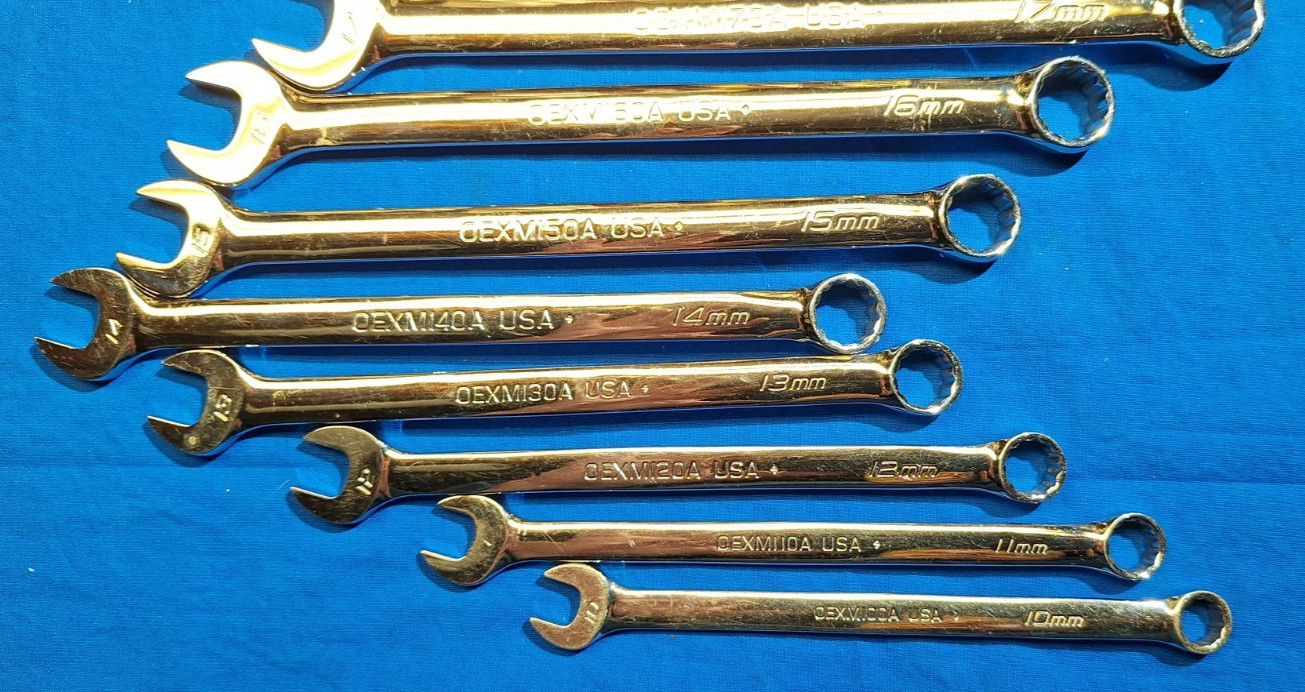 Snap-On OEXM713A 13 piece Metric combination wrench set 22mm-10mm