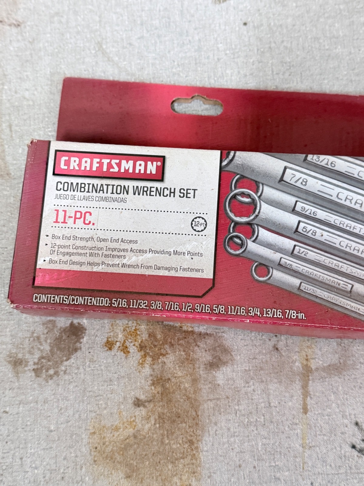 Vintage Craftsman 11pc Wrench Set 12 Point 49823 5/16 – 7/8 inch