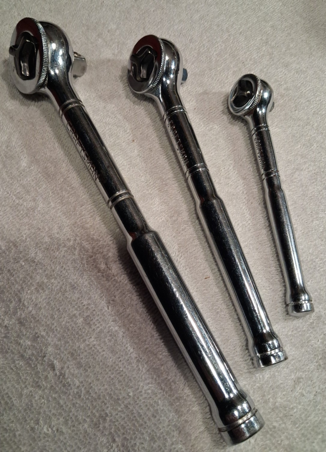 Craftsman USA 1/4″,3/8″,1/2″ Drive 43795,43796,43797 Ratchet Set,Vintage 1980’s