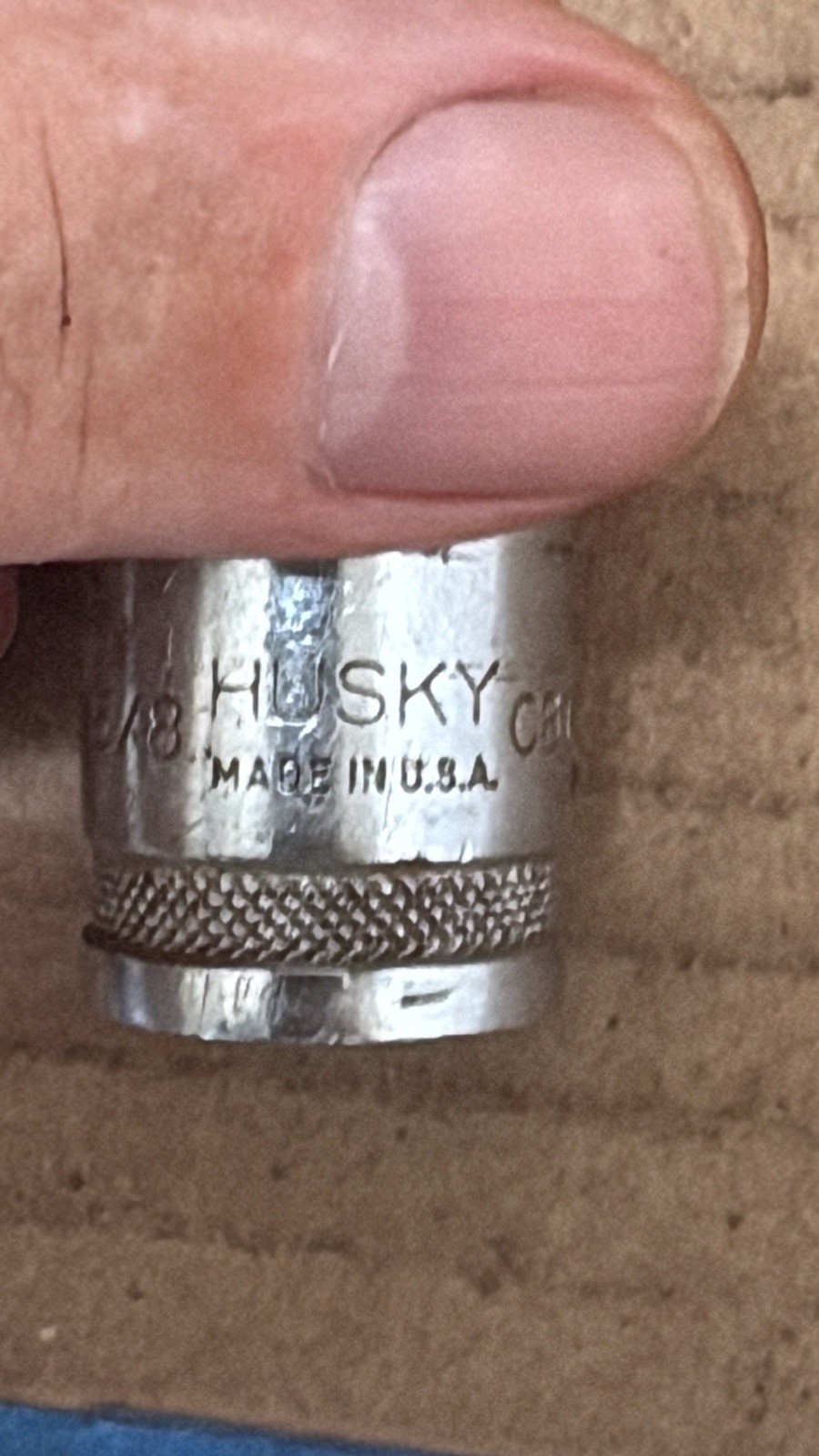 Husky 3/8″ Drive Full Polish 72 Tooth Ratchet & Vtg USA Sockets & 3/8to1/4 Adpt.