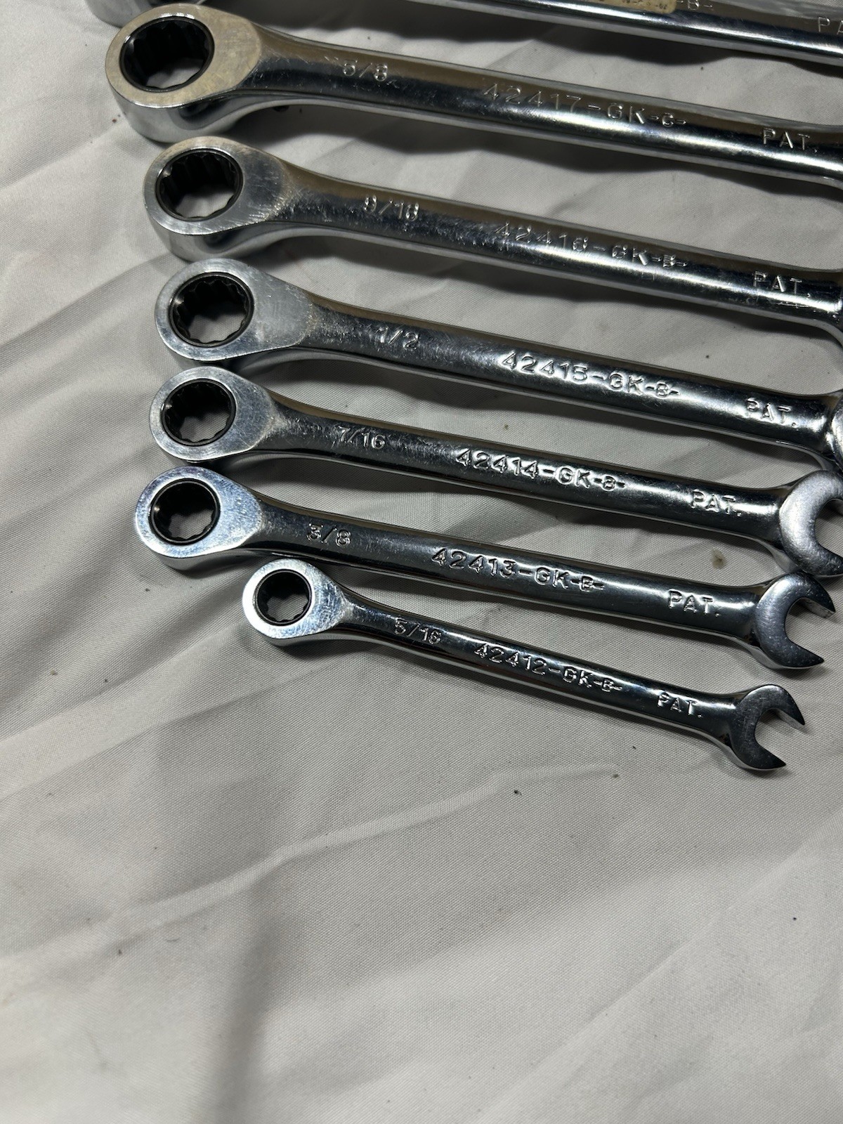 Sears Craftsman 7pc SAE Reversible Ratcheting Wrench Set 42406 GK USA 5/16 -3/4”