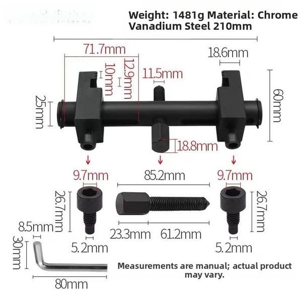 Crankshaft Pulley Puller Tool with Chromium Vanadium Steel for Motorcycles Cars