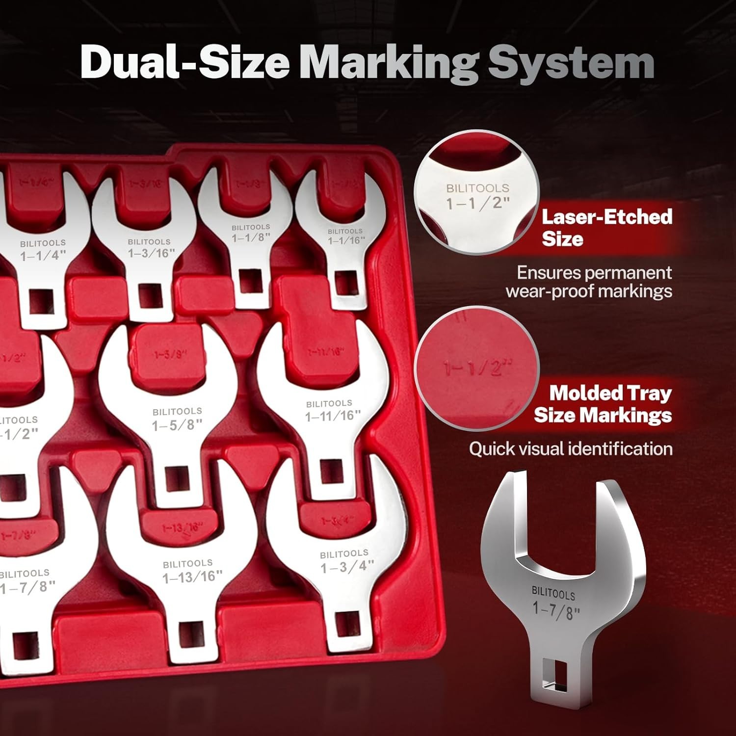 Durable 14-Piece Crowfoot Wrench Set with Chrome Finish for Tight Spaces