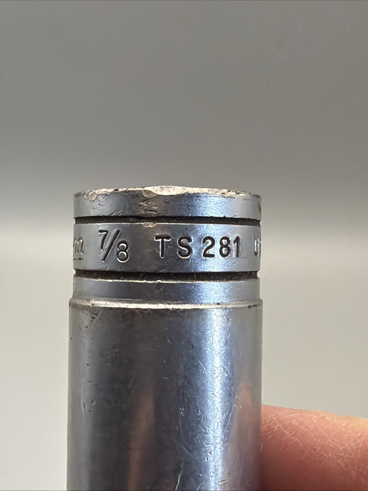Vintage Snap-on TS-281 7/8″ Deep Socket 1/2″ Drive 6 pt SAE Chrome USA
