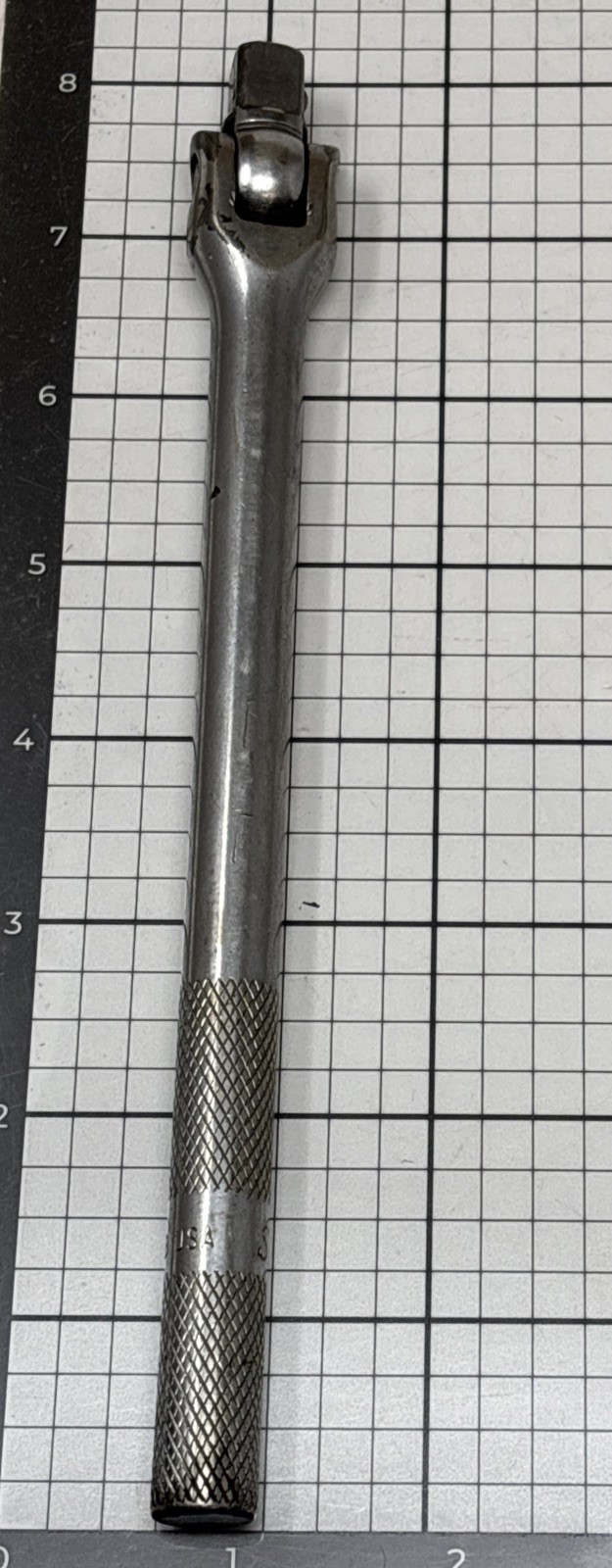Snap-on FV10B 3/8″ Drive 7-7/8″ Long Flex Head Breaker Bar USA Made Vintage