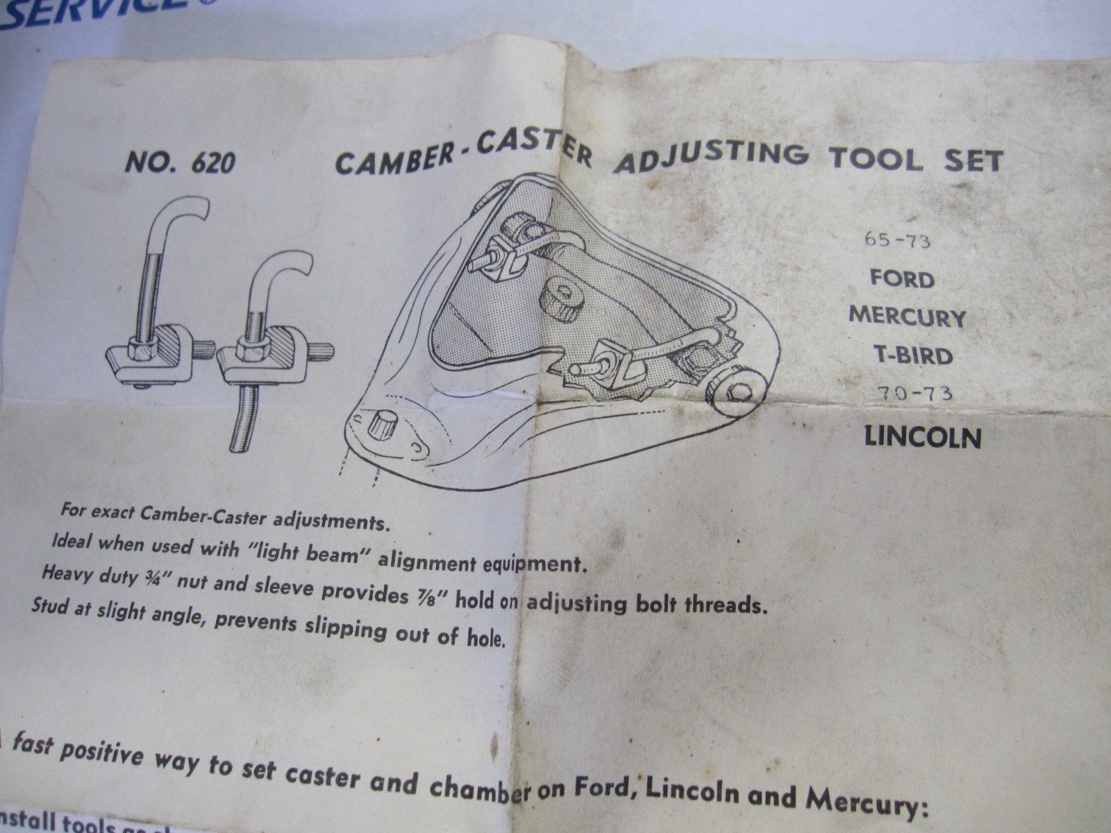 Vintage Mac Allied Tool Corp Camber-Caster Adjusting Tool Set No. 620 CC In Box