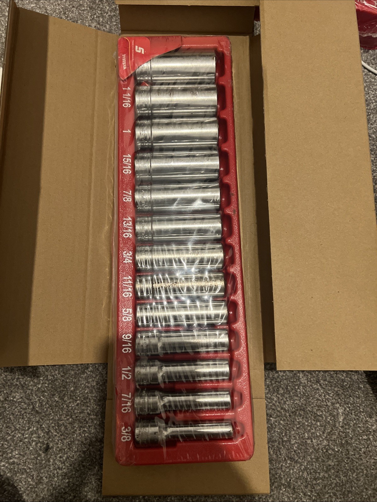 New Snap-on™ 1/2″ drive 6-point DEEP socket SET 3/8″ thru 1 1/8″ 313TSYA Unused