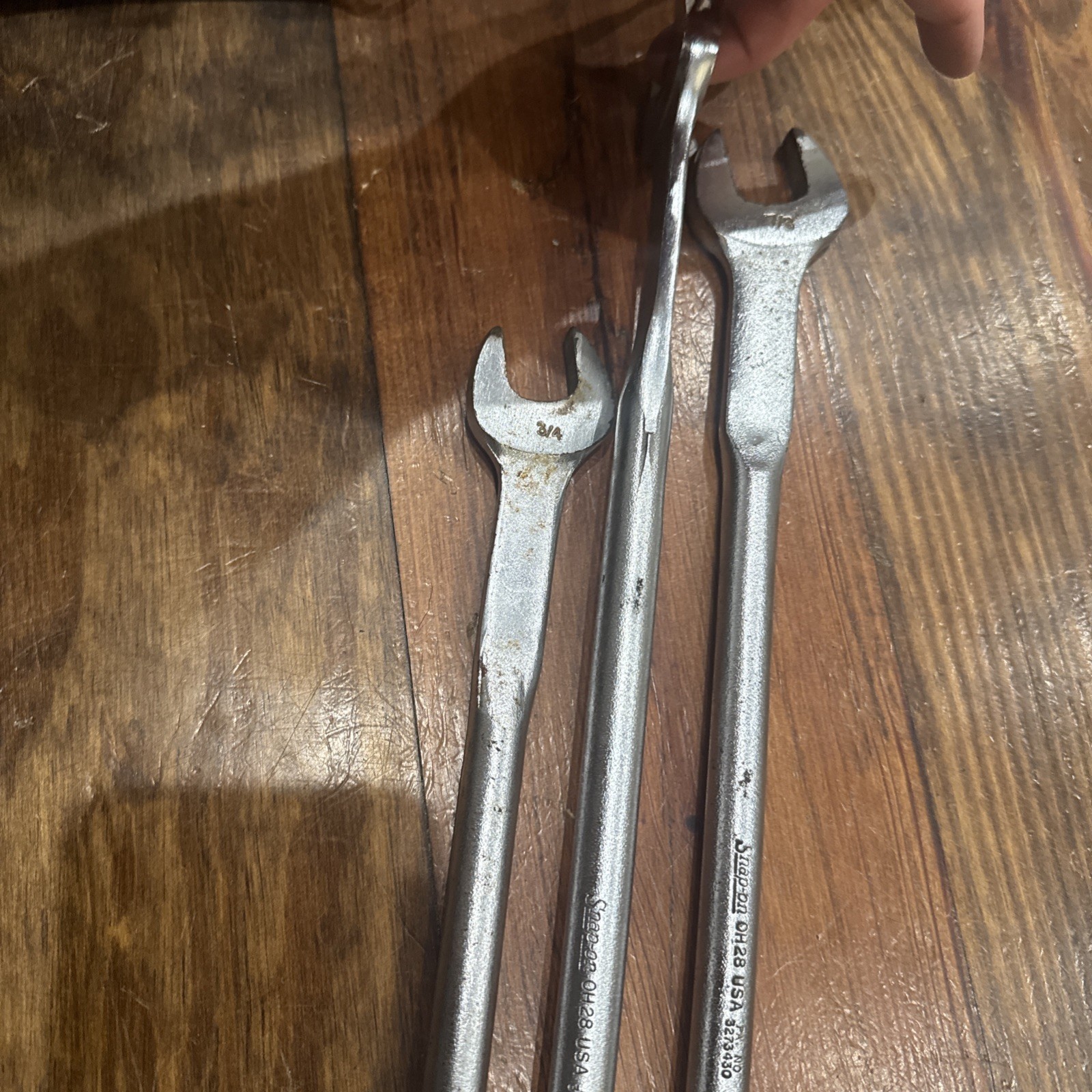 Lot Of 3 Snap On Tools OH24 OH28 OH28 Alignment Wrenches 3/4 & 7/8 X 2
