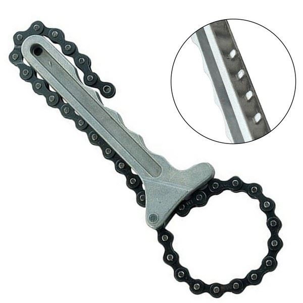 Chain Wrench Ideal for Quick and Easy Removal of Most Oil Filters Sizes