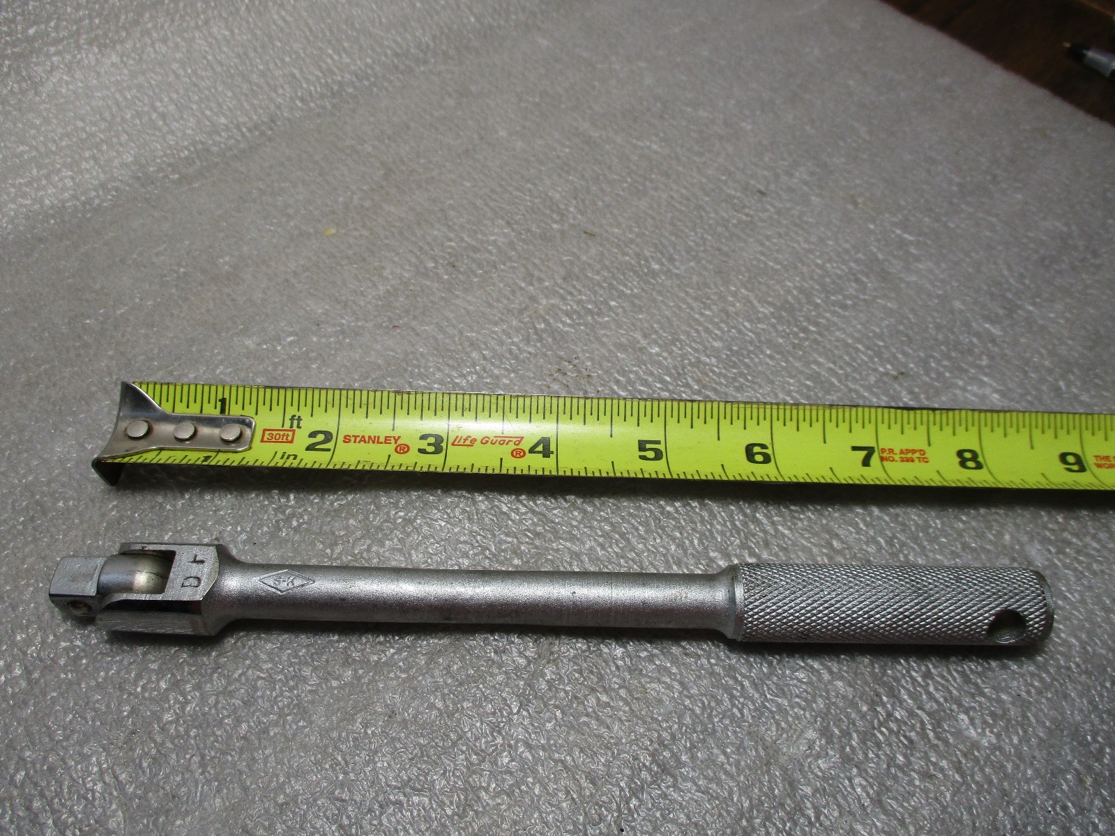 S-K Tools 45153 3/8″ Drive 8″ Knurled Handle Breaker Bar USA SK Diamond Logo