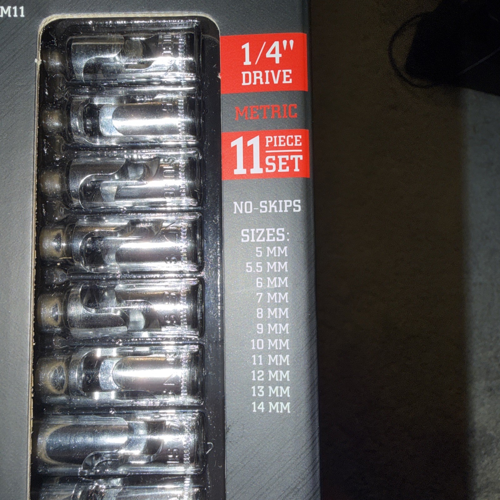 *NEW* ICON 1/4″ Drive Metric Universal Shallow Socket Set, 11-Piece S1UM11 70298