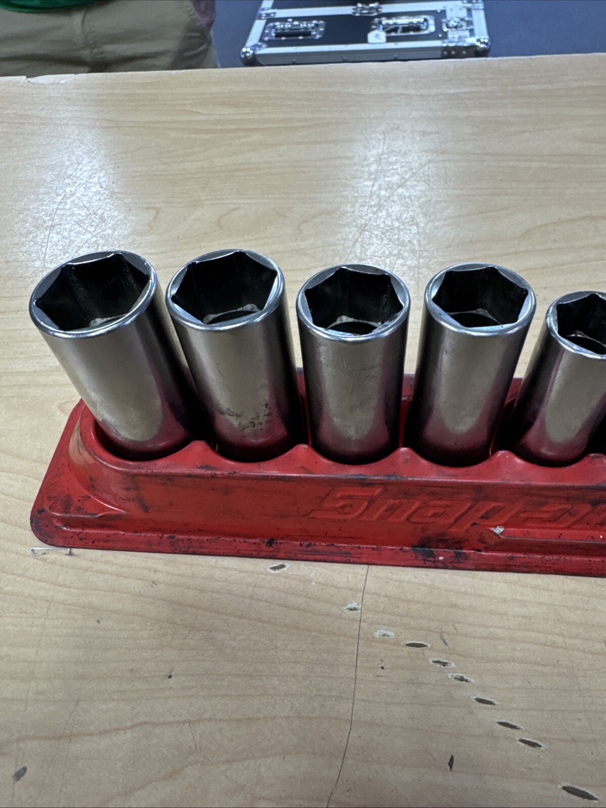 Snap On SAE Deep Socket Set 3/8″ Drive 6 Point 11pc W/ Magnetic Tray 211SFSY