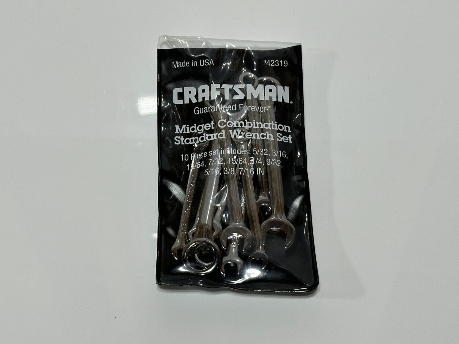 NEW Craftsman Tools USA 10pc 42319 SAE Midget Ignition Wrench Set Original Pouch