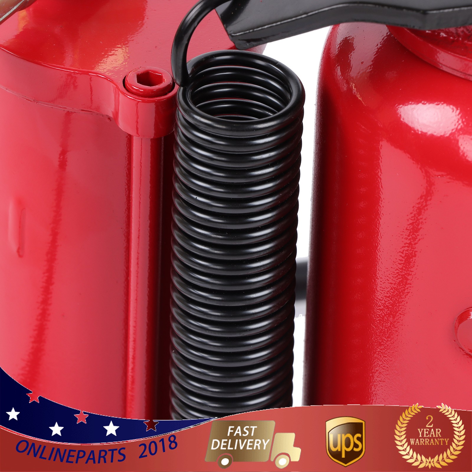 Pneumatic Air Hydraulic Bottle Jack with Manual Hand Pump, 20 Ton (40,000 lb)