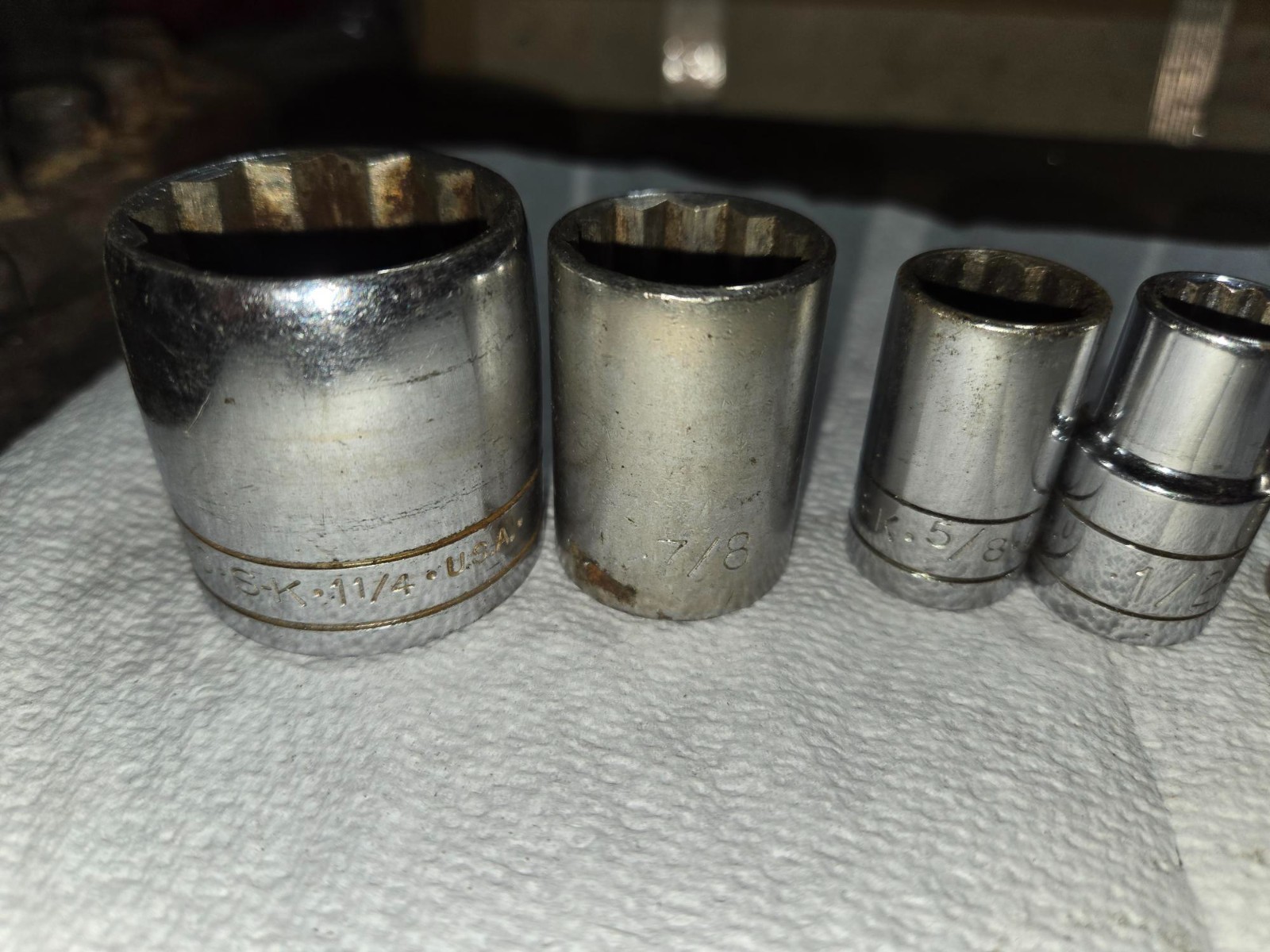 SK Socket Lot Standard & Metric 12 pieces