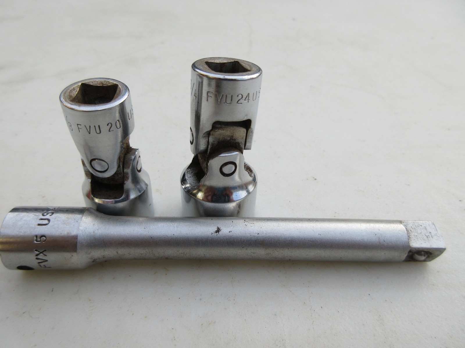Snap-On 3/8″ Drive FVU 20 – 24 – 5/8” & 3/4″ Swivel Socket , FVX 5 Extension