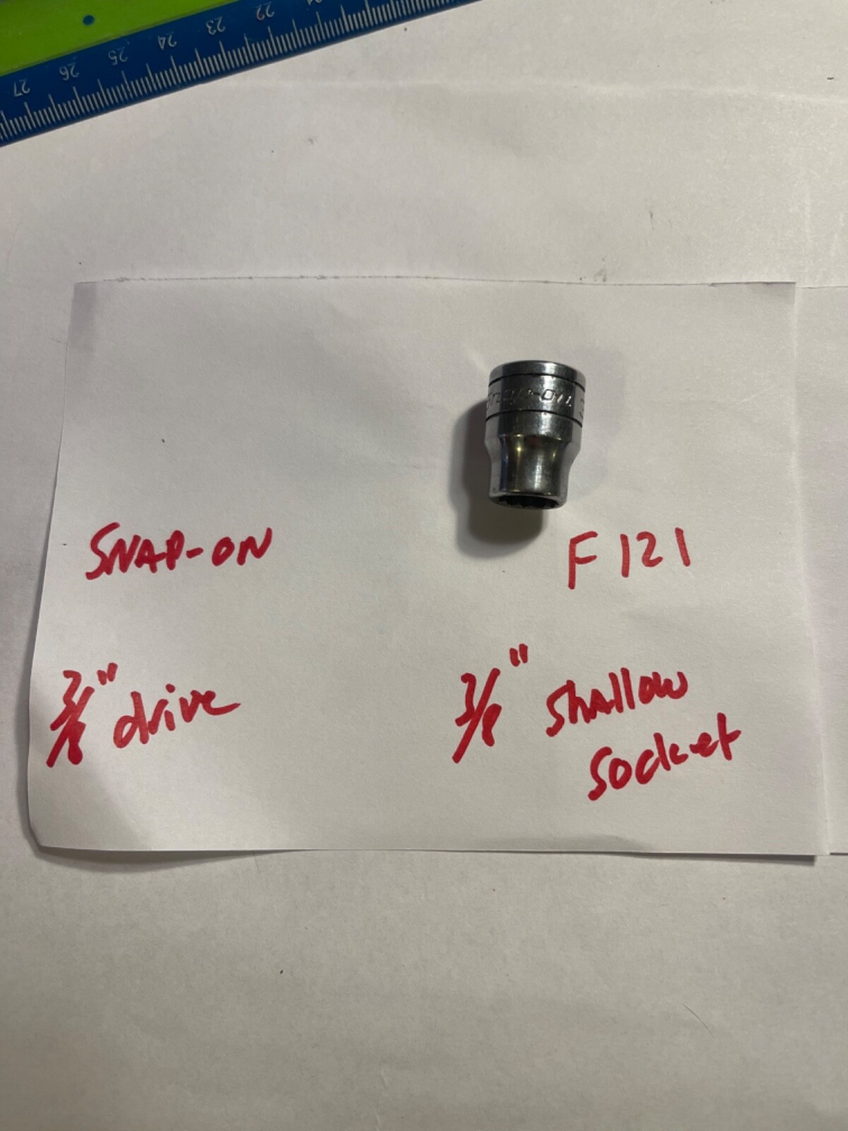 Snap-On Tools USA F161 3/8″ Drive 12 Point 3/8″ Shallow Socket Chrome F121