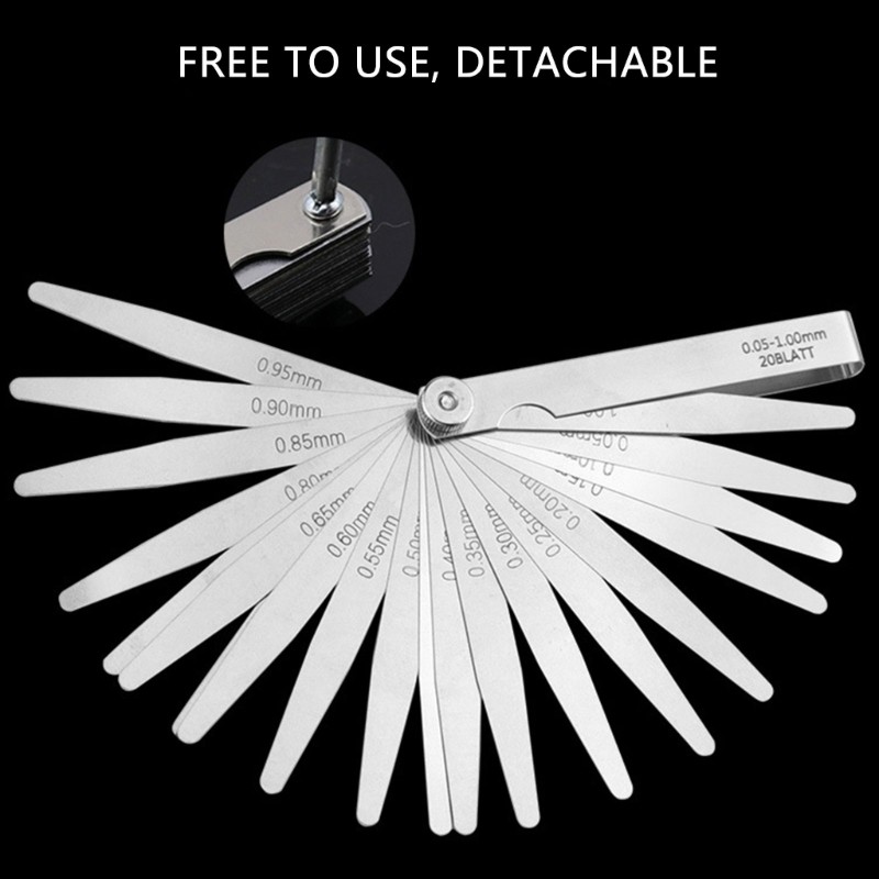 Stainless Steel Feelers Gauges Set Measuring Tool for Engineering Woodworking