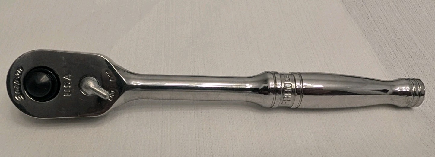 NEW Snapon 3/8” Drive FR80 Quick Release Standard Handle Chrome Ratchet