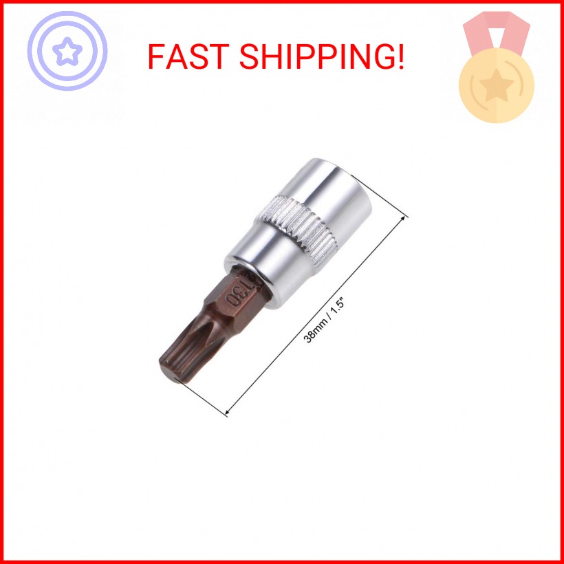 uxcell 3pcs 1/4″ Drive x T30 Torx Bit Socket, S2 Steel Bits CR-V Sockets 38mm Le