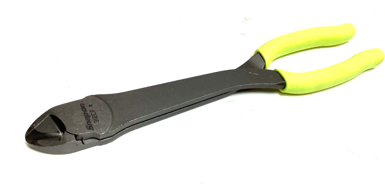New Snap-on™ 312CF 312CFHV 12″ Long Diagonal Cutters Hi-Viz Yellow Vinyl Grip