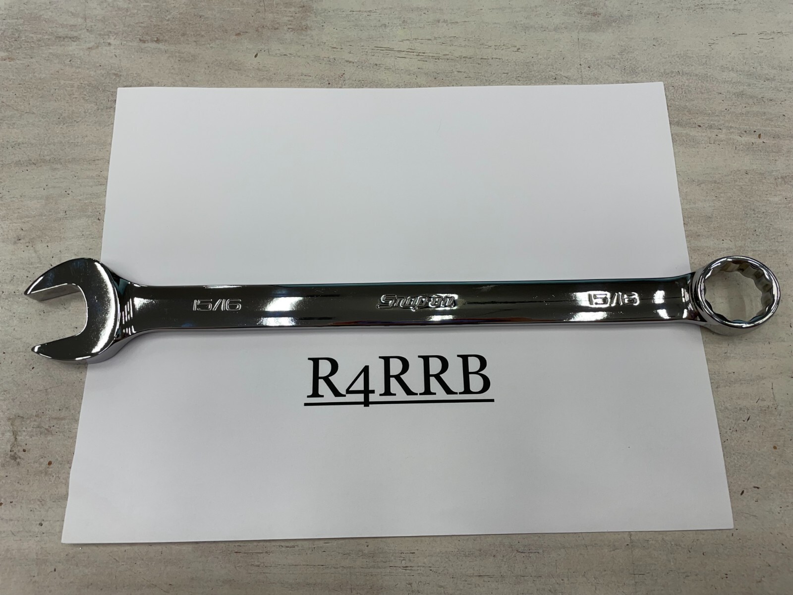 Snap-on Tools USA NEW 15/16″ SAE Standard Length 12PT Chrome Combo Wrench OEX30B