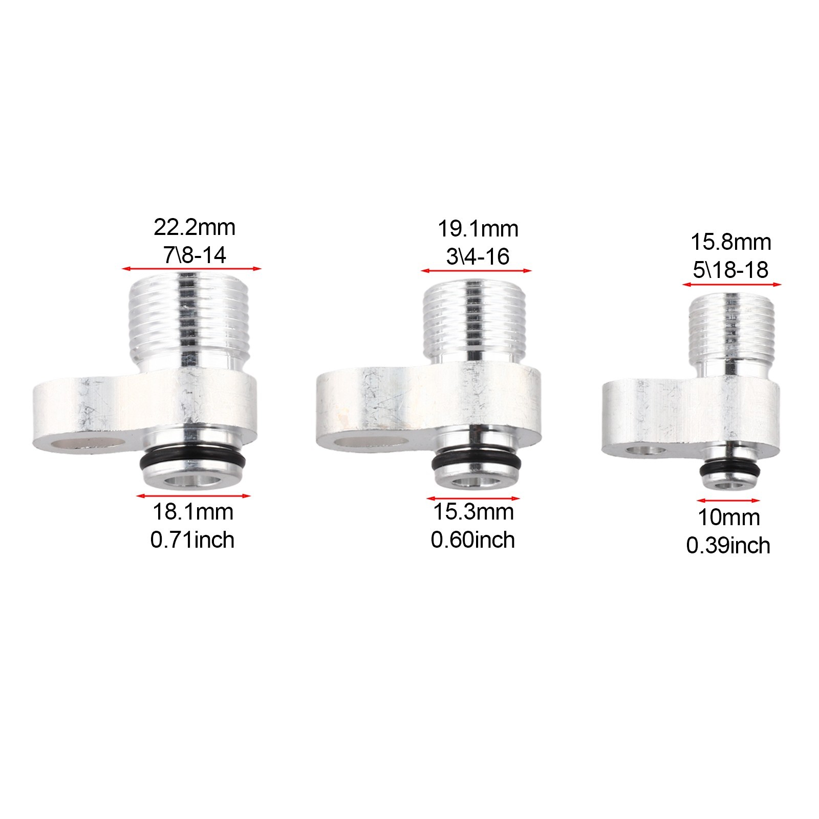 Automotive AC Lines Condenser Radiator Connector with Multiple Fitting Sizes