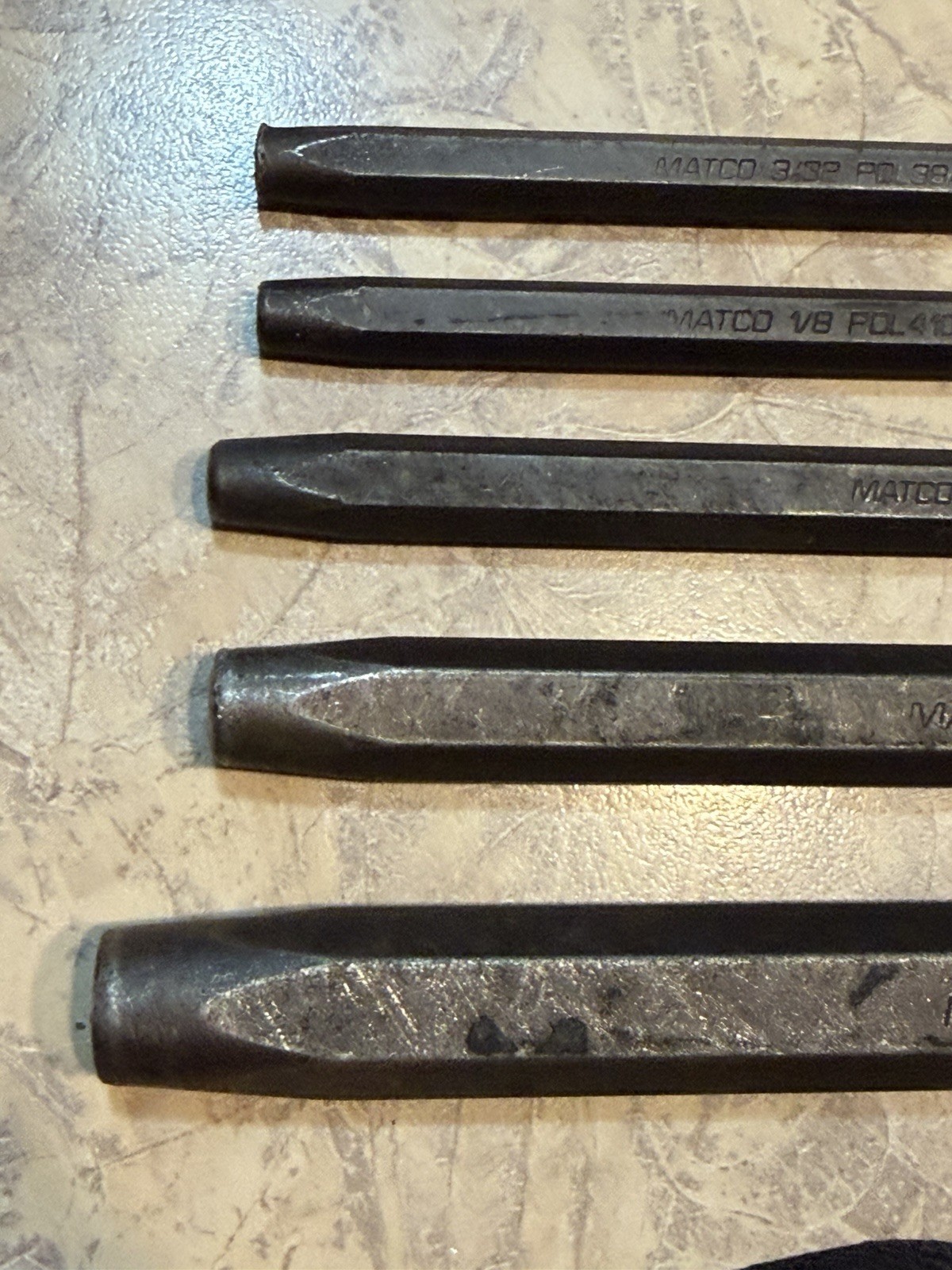 Matco Tools USA 5 Piece Long Tapered Drift Punch Set SPDL5KA