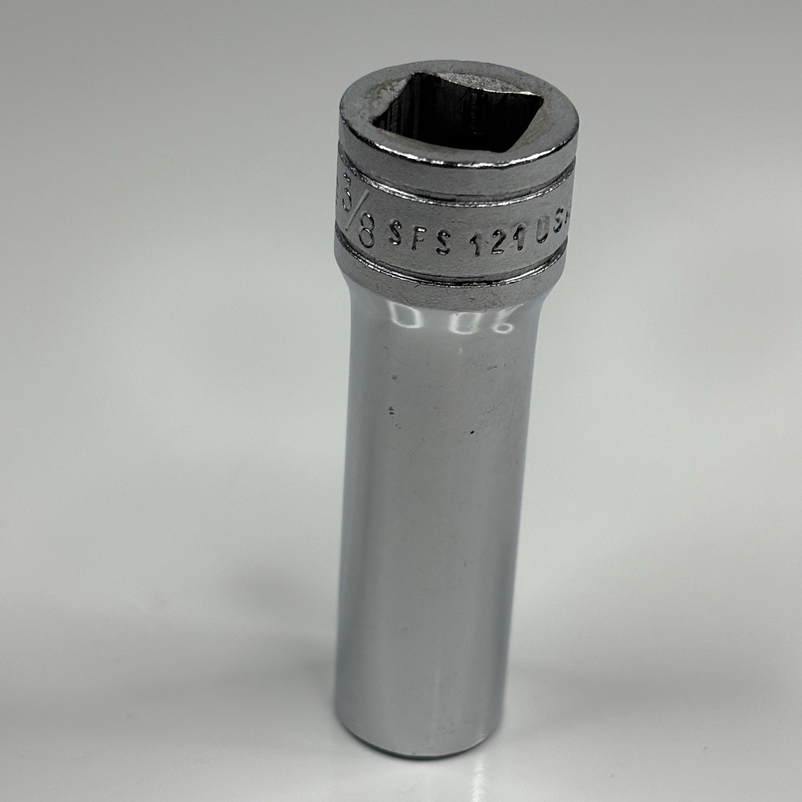 Snap On Tools SFS121 3/8 Dr 6Pt SAE 3/8 Flank Dr Deep Socket USA VTG VGC
