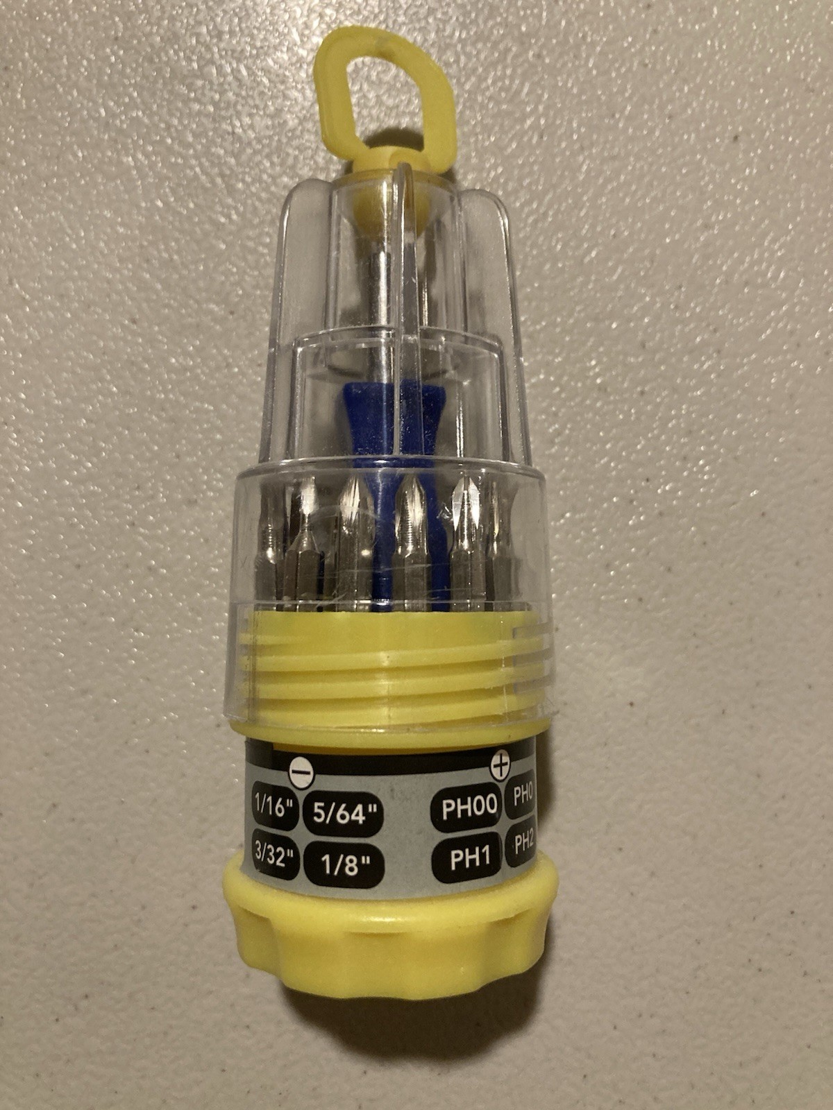Miniture Screwdriver Set In Plastic Carrying Case