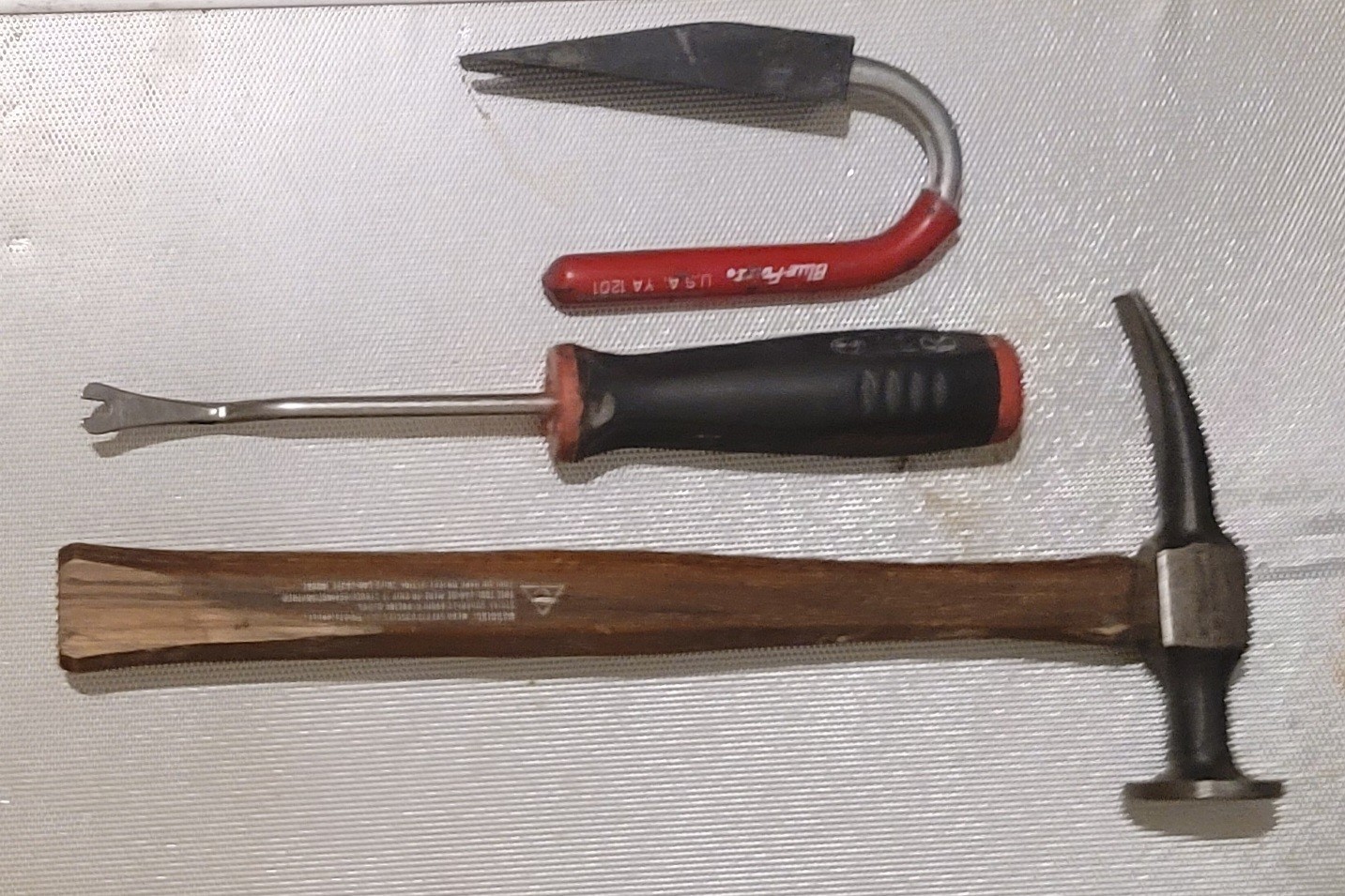 Snap-on & Blue Point . BF608B hammer & two tools for removing car upholstery