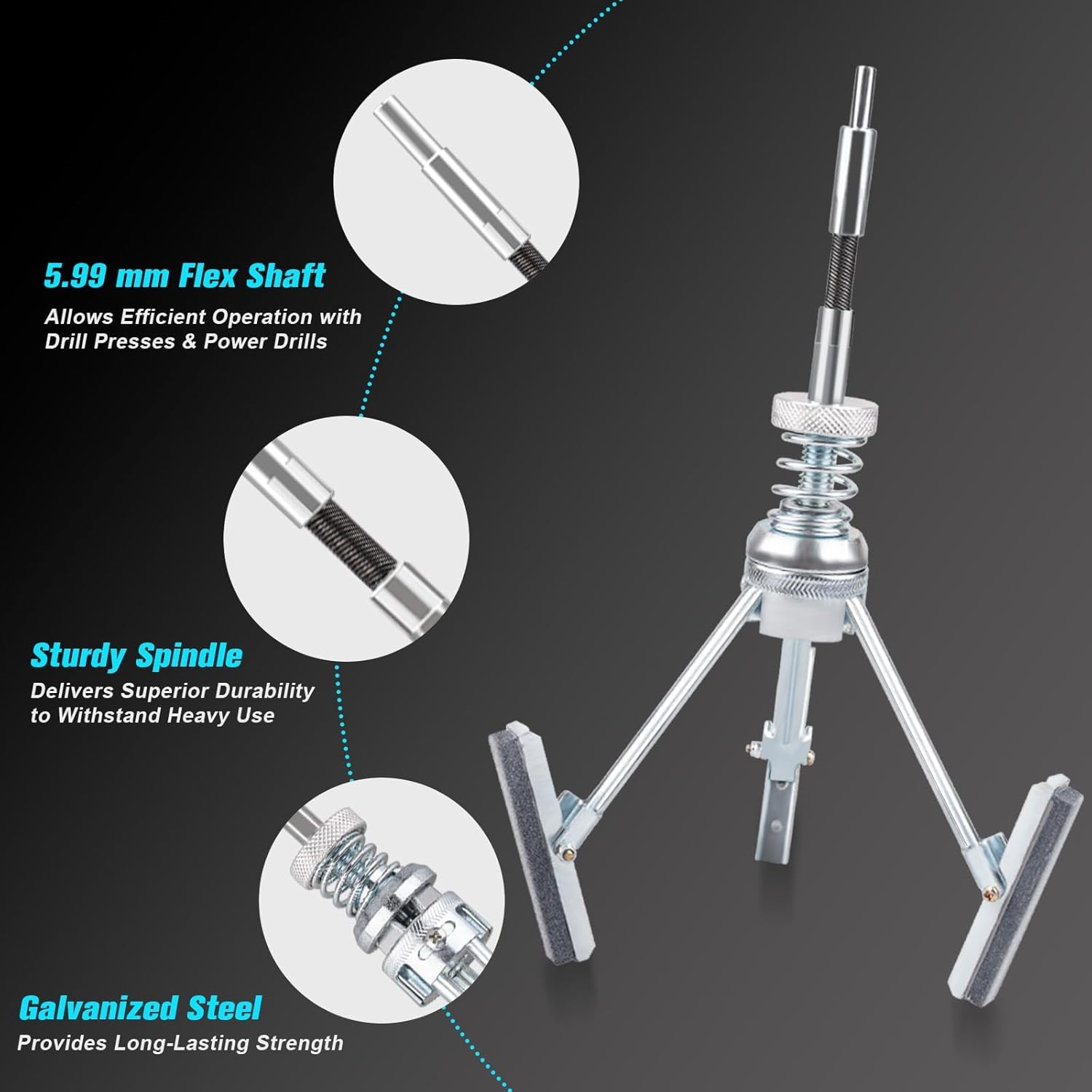 7-Piece Engine Cylinder Hone Kit – Precision Polishing Tools with Honing Stones