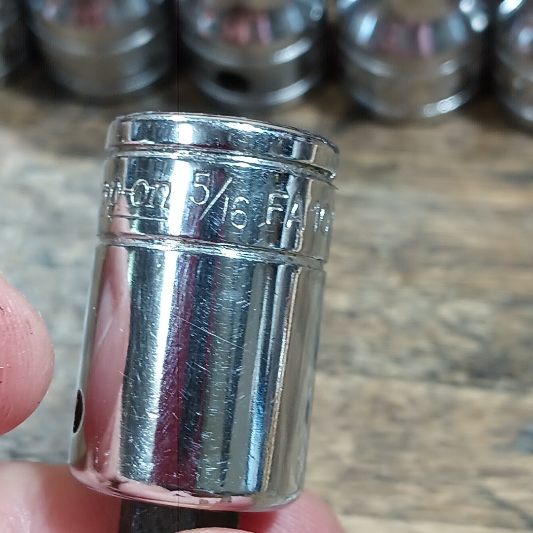Snap-On Hex Bit Sockets 3/8 Drive FA4A FA4.5A FA5A FA6A FA7A FA8A FA10 Metal Cas