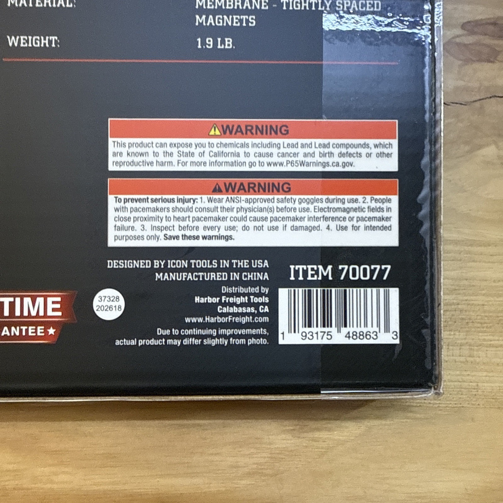 NEW Sealed ICON Brand Large 11” X 9” High Power Magnetic Mat Lifetime Warranty